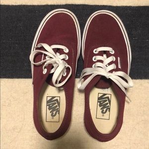 Vans platform authentic burgundy suede size 6